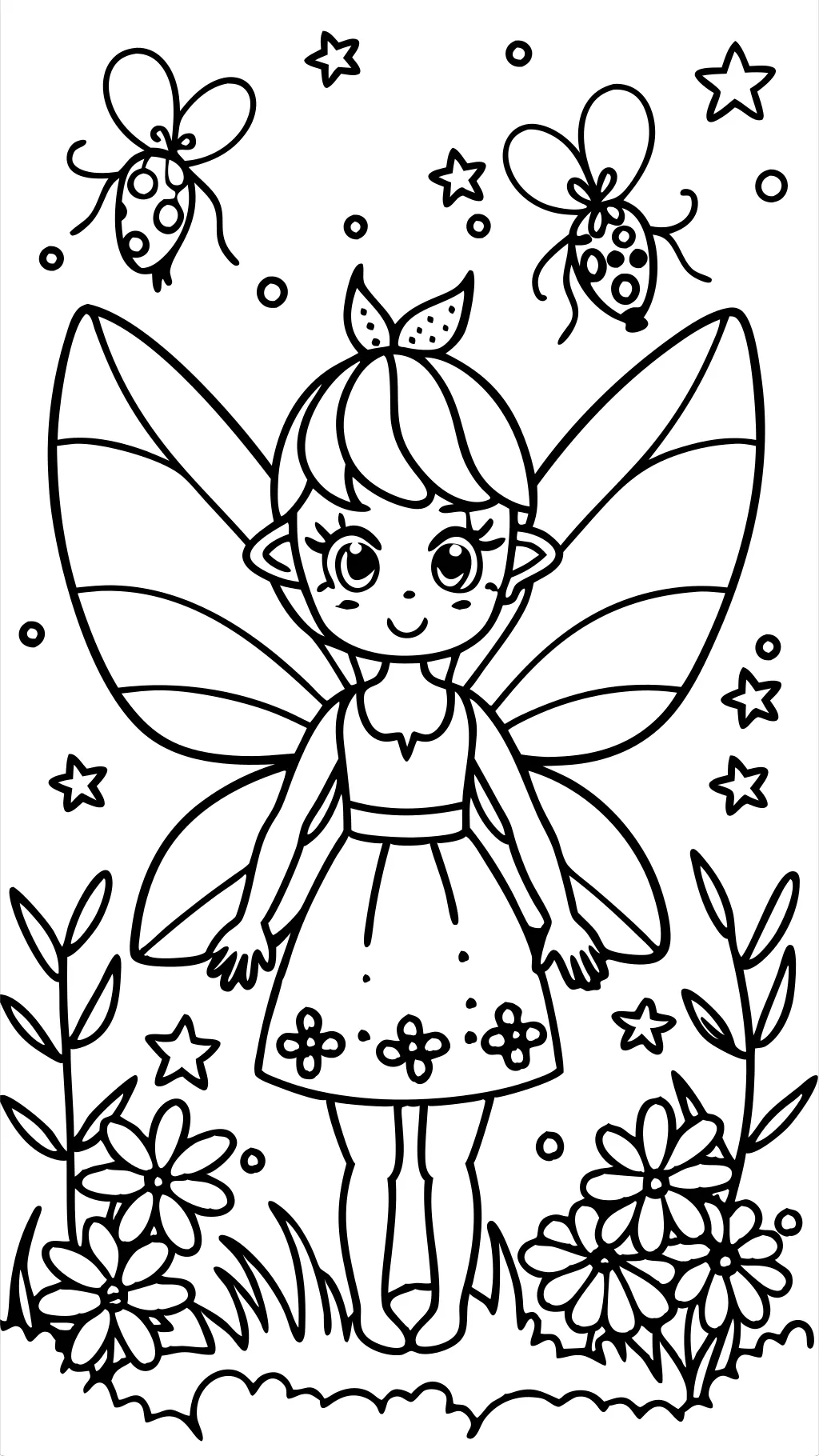 free printable fairy coloring pages